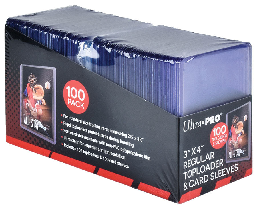 Ultro Pro Bundle: Toploader & Card Sleeves 3in x 4in (100)