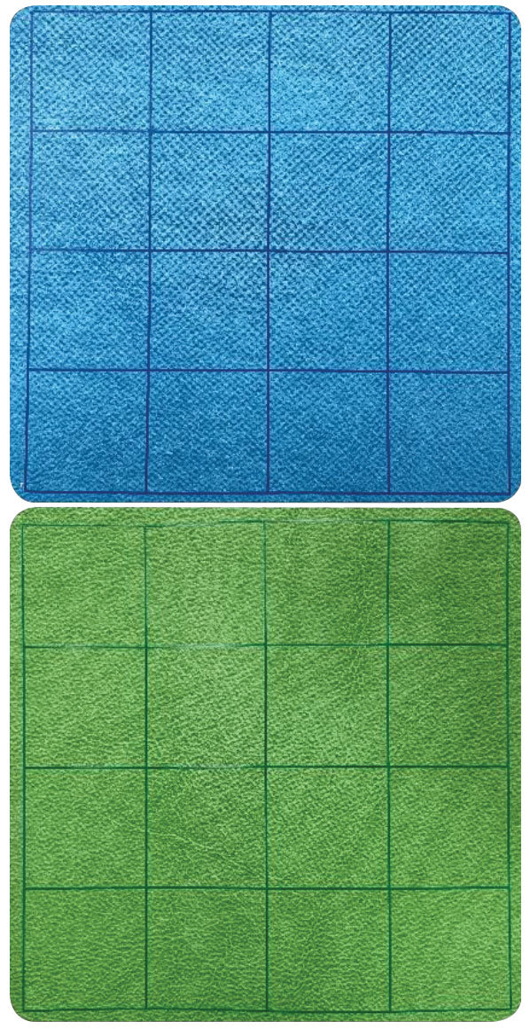 Chessex: Megamat: 1in Reversible Blue-Green Squares (34.5in x 48in Playing Surface)