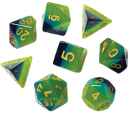 Sirius Dice RPG Set (7): Green Blue Translucent