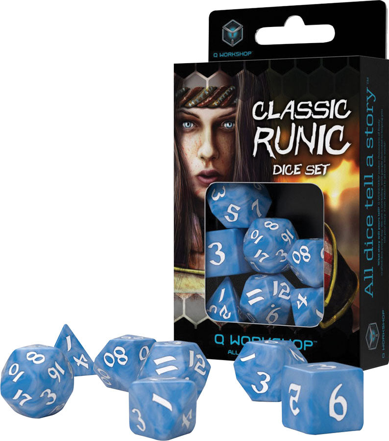 Classic Runic Dice Set Glacier & White (7)