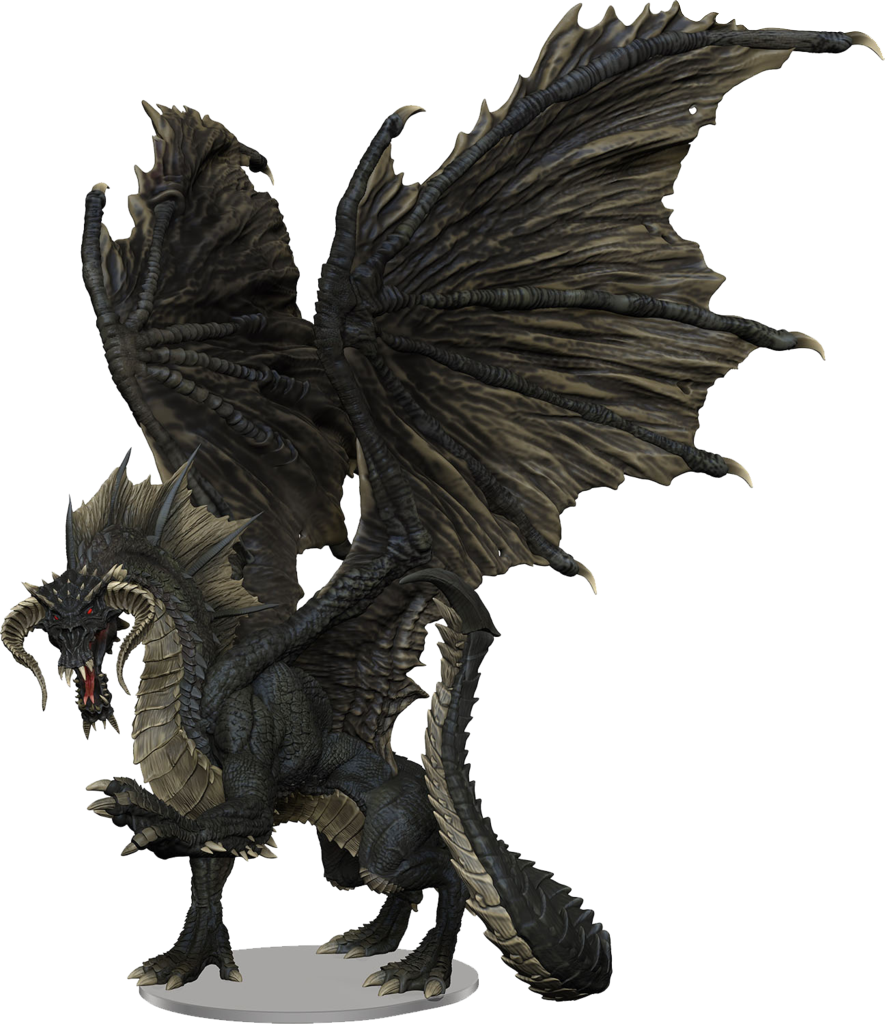 Dungeons & Dragons Fantasy Miniatures: Adult Black Dragon Premium Figure