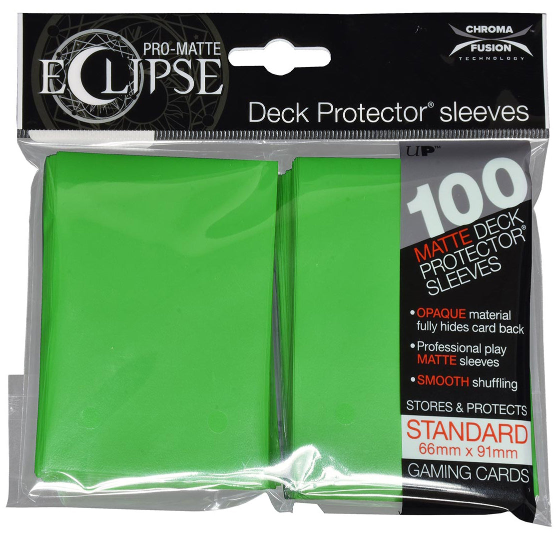 Pro-Matte Eclipse 2.0 Standard Deck Protector Sleeves: Lime Green (100)