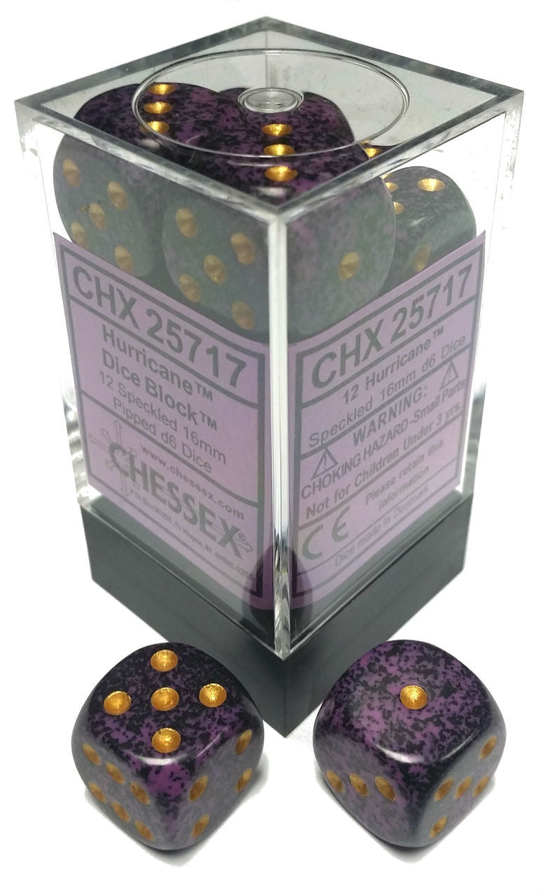 Chessex Dice: Speckled: 16mm D6 Hurricane (12)