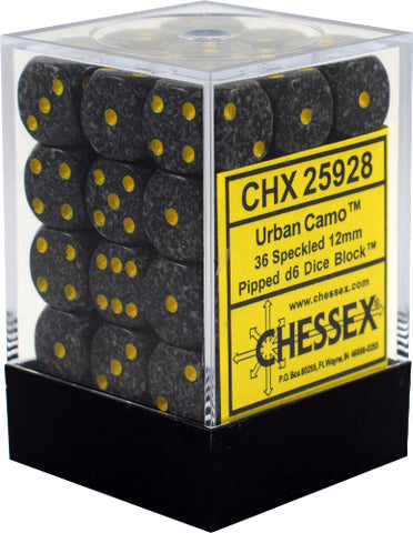 Chessex Dice: Speckled: Urban Camo 12mm D6 Block