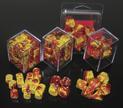 Chessex Dice: Gemini 5: 16mm D6 Red Yellow/Silver (12)