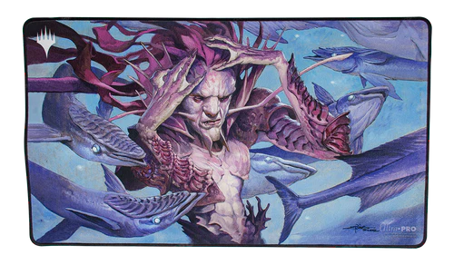 Magic the Gathering CCG: Dominaria Remastered Mystic Remora Black Stitched Standard Gaming Playmat