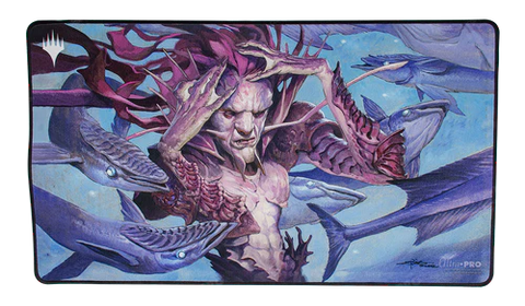 Magic the Gathering CCG: Dominaria Remastered Mystic Remora Black Stitched Standard Gaming Playmat