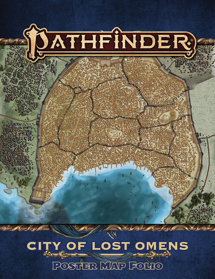 Pathfinder RPG- City of Lost Omens Poster Map