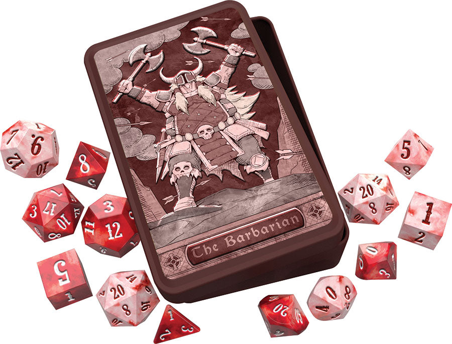 Beadle & Grimm's Class-Specific Dice Set: Barbarian (Pathfinder & 5E)