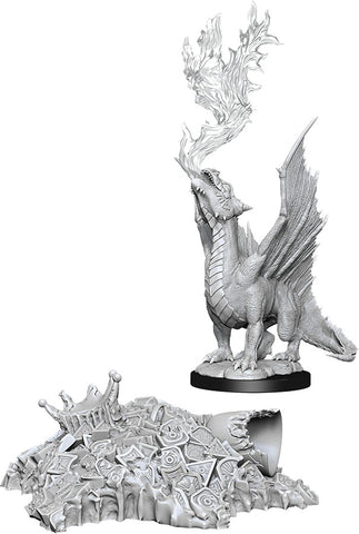 D&D Nolzur`s Marvelous Unpainted Miniatures: W11 Gold Dragon Wyrmling & Small Treasure Pile