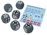 World of Tanks: Miniatures Game - German Upgrade Pack Dice (6) & Decal (1)