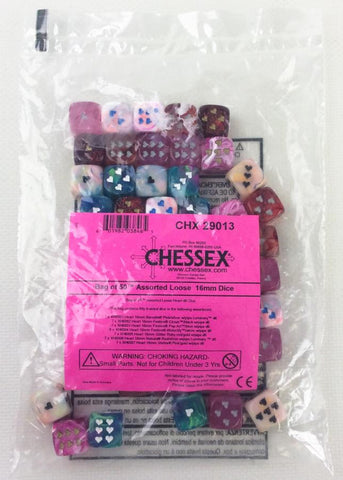 Chessex Dice: Bag of 50 Heart 16mm d6 w/pips
