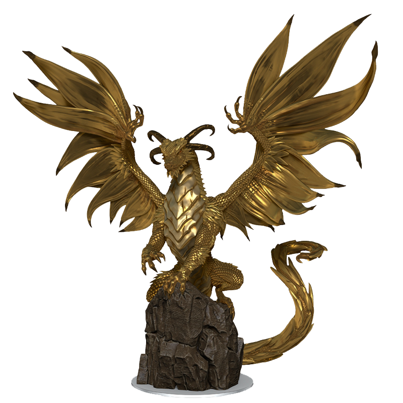 Pathfinder Battles Darklands Rising - Mengkare, Great Wyrm Gold Dragon