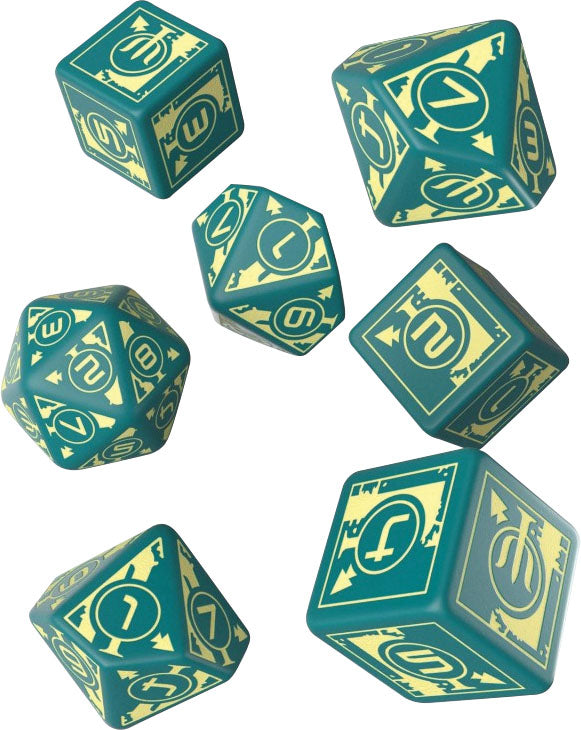 Polaris RPG Dice Set Turquoise/Light Yellow (7)