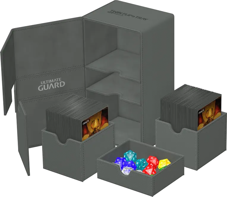 Ultimate Guard Twin Flip n Tray Monocolor 200+ Grey