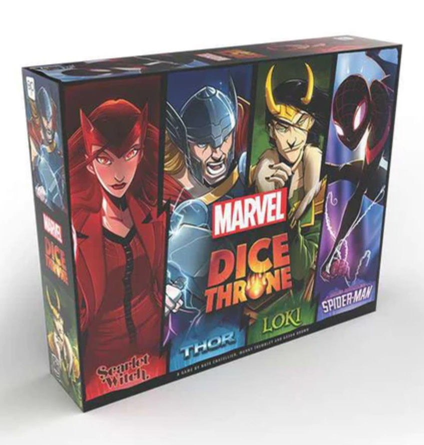 Marvel Dice Throne: 4-Hero Box (Scarlet Witch Thor Loki and Spider-Man)