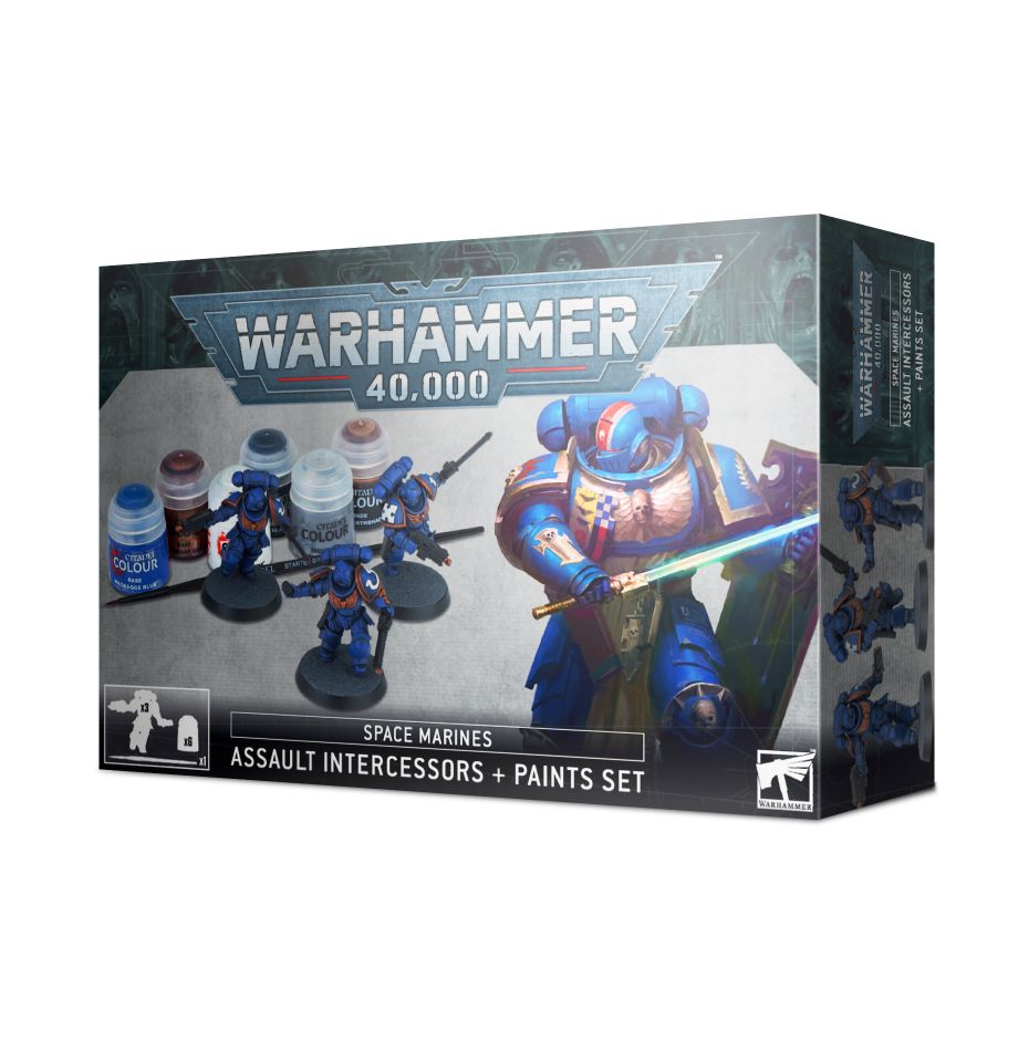 Warhammer 40,000: Space Marines - Assault Intercessors and Paint Set