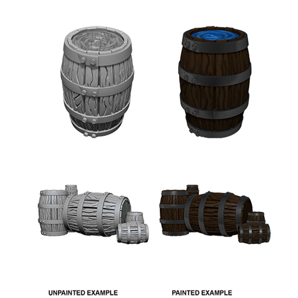 WizKids Deep Cuts Unpainted Miniatures: Wave 5- Barrel & Pile of Barrels