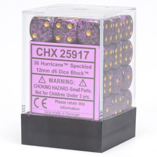 Chessex Dice: Hurricane 12mm D6 Dice Block (36)