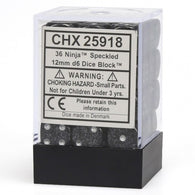 Chessex Dice: Ninja 12mm D6 Dice Block (36)