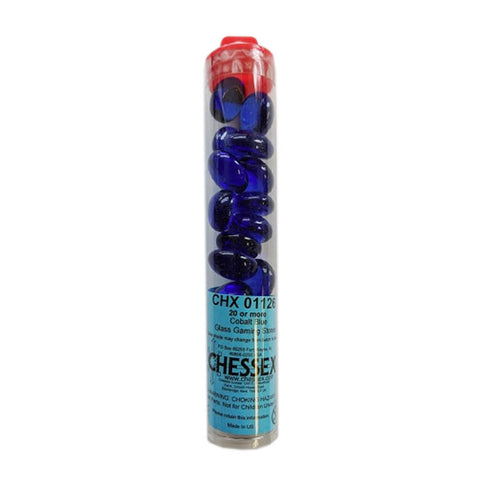 Chessex: Cobalt Blue Glass Gaming Stones in 5.5 Tube (40)