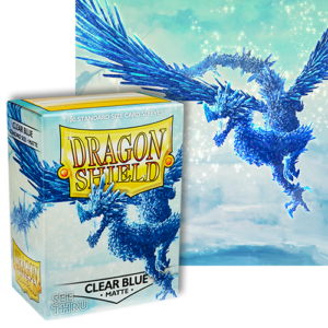 Dragon Shields: (100) Matte Clear Blue
