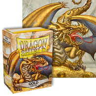 Dragon Shields: (100) Matte Gold