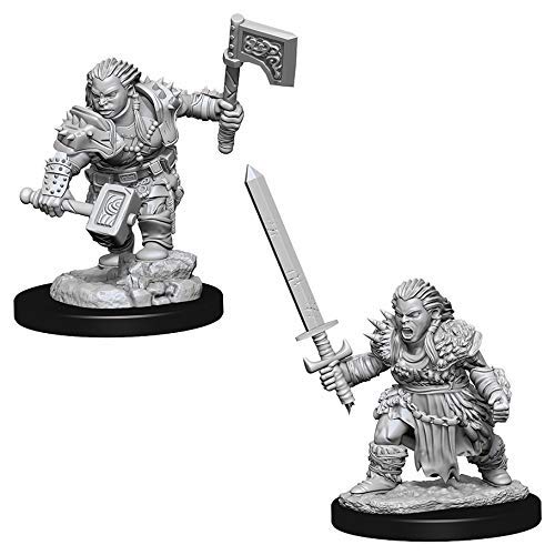 Pathfinder Deep Cuts Unpainted Miniatures: W8 Dwarf Female Barbarian