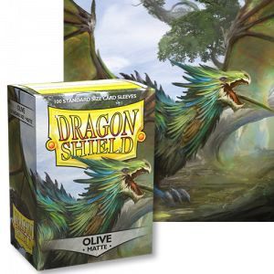 Dragon Shields: (100) Matte Olive