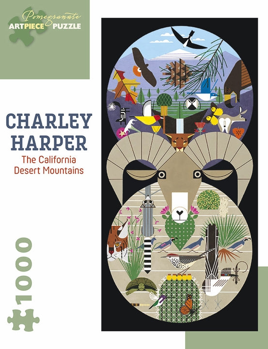 Pomegranate Artpiece Puzzle: 1000 Pieces - Charley Harper - The California Desert