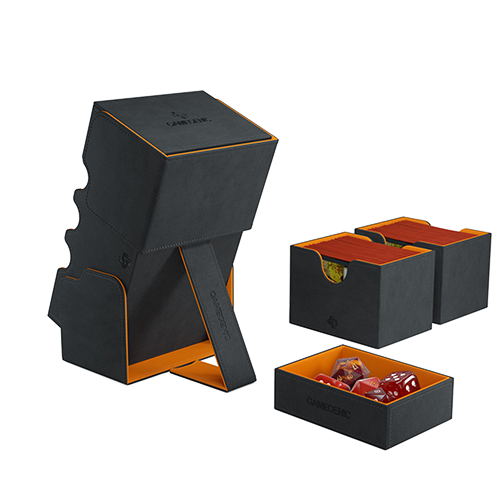 Stronghold 200+ XL Card Convertible Deck Box: Black/Orange (2021 Edition)