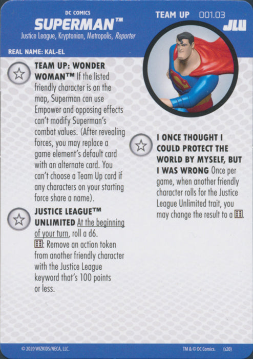 Heroclix Justice League Unlimited #001.03 Superman Team Up