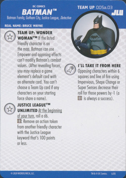 Heroclix Justice League Unlimited #005.03a Batman Team Up
