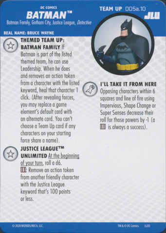 Heroclix Justice League Unlimited #005.10a Batman Team Up