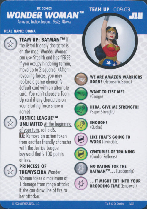 Heroclix Justice League Unlimited #009.03 Wonder Woman Team Up