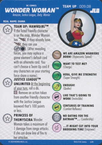 Heroclix Justice League Unlimited #009.08 Wonder Woman Team Up