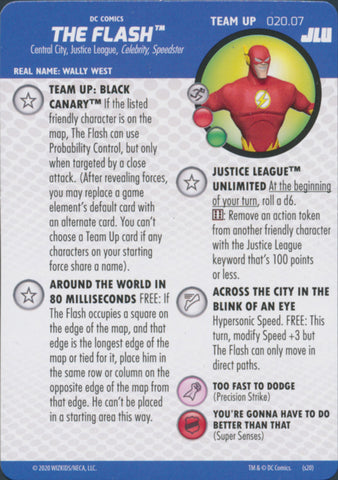 Heroclix Justice League Unlimited #020.07 The Flash Team Up