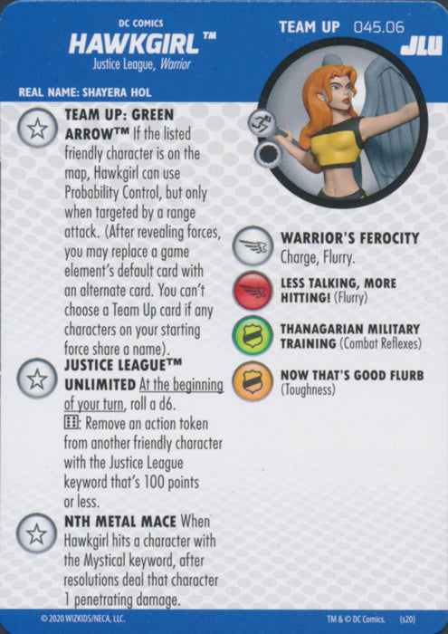 Heroclix Justice League Unlimited #045.06 Hawkgirl Team Up