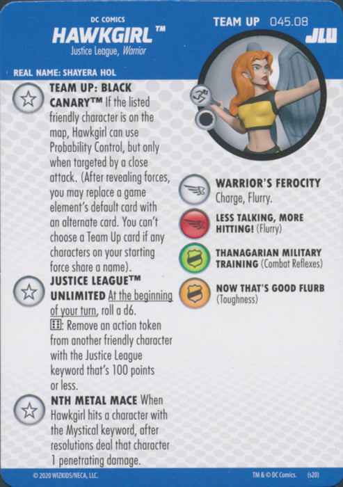 Heroclix Justice League Unlimited #045.08 Hawkgirl Team Up