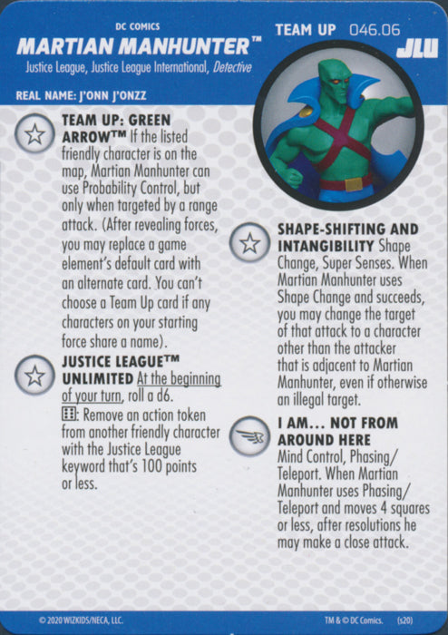 Heroclix Justice League Unlimited #046.06 Martian Manhunter Team Up