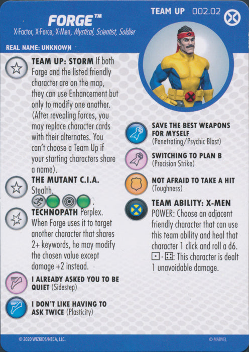 HeroClix X-Men House of X Team Up Forge 002.02