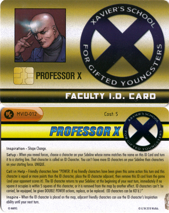 HeroClix X-Men Xavier's School Set Professor X -MVID-012