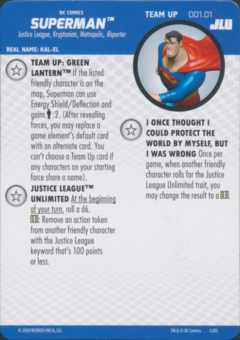 Heroclix Justice League Unlimited #001.01 Superman Team Up