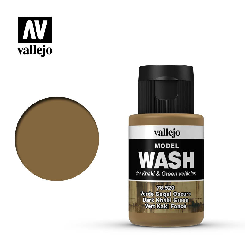 Vallejo Model Wash: Dark Khaki Green (35 ml)