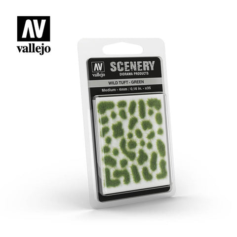 Vallejo Scenery: Wild Tuft - Green (4mm)