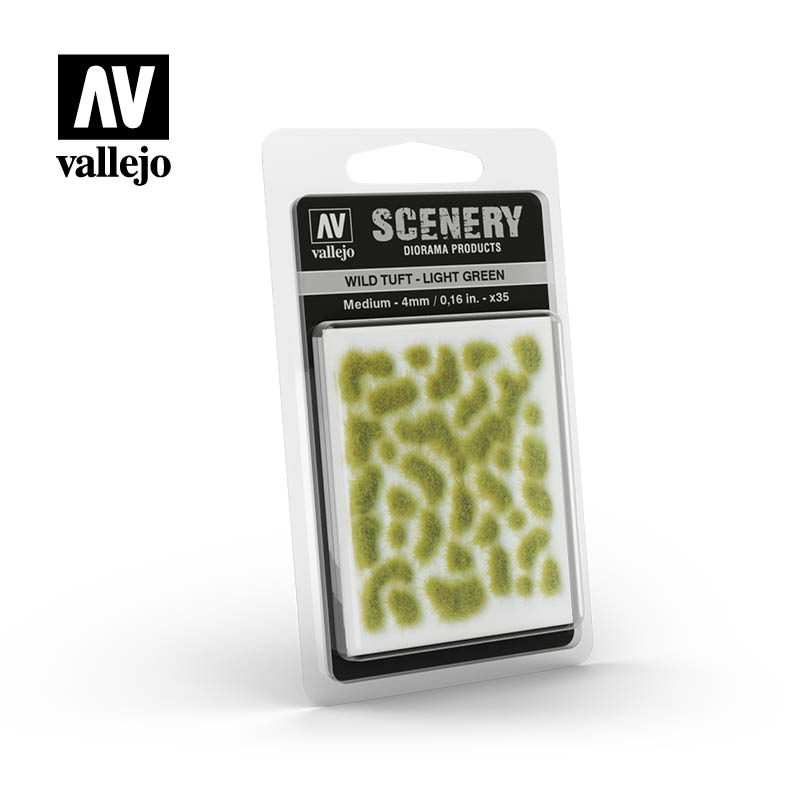 Vallejo Scenery: Wild Tuft - Light Green (4mm)
