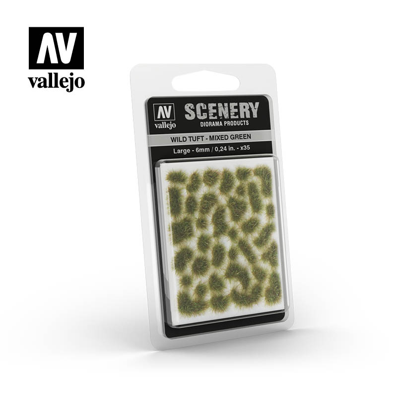 Vallejo Scenery: Wild Tuft - Mixed Green (6mm)
