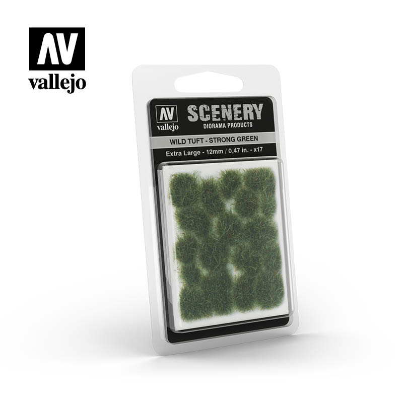 Vallejo Scenery: Wild Tuft - Strong Green (12mm)
