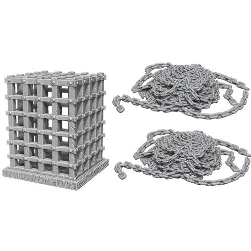 WizKids Deep Cuts Unpainted Miniatures: W6 Cage & Chains
