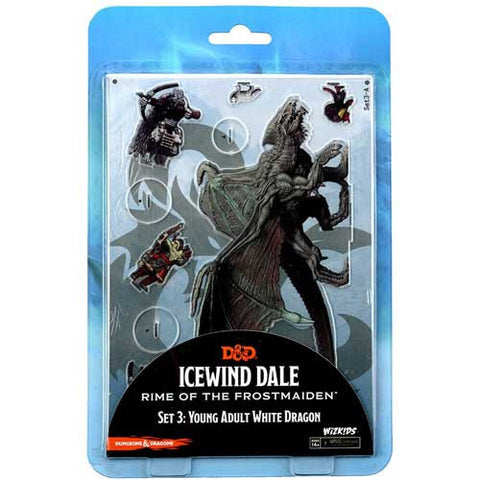Dungeons & Dragons Fantasy Miniatures: Icons of the Realms Icewind Dale: Rime of the Frostmaiden - 2D Young Adult White Dragon